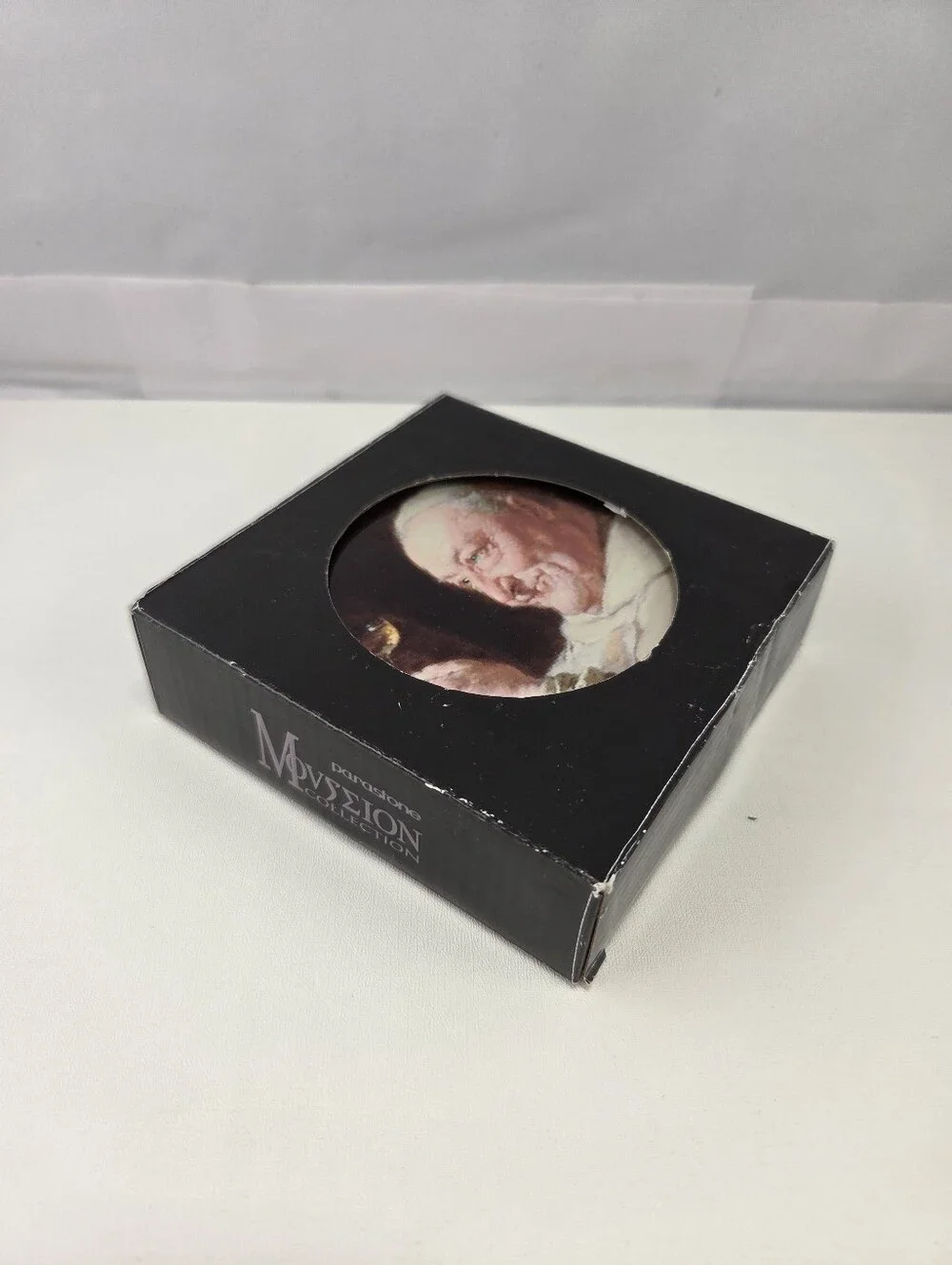 Parastone Mouseion Eduard von Grützner Priests Drinking Glass Coaster Set, IOB
